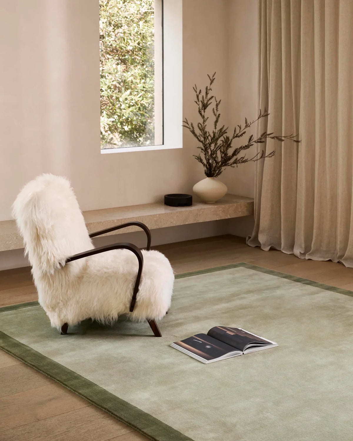 A handmade rug by Rugberry in an interior setting