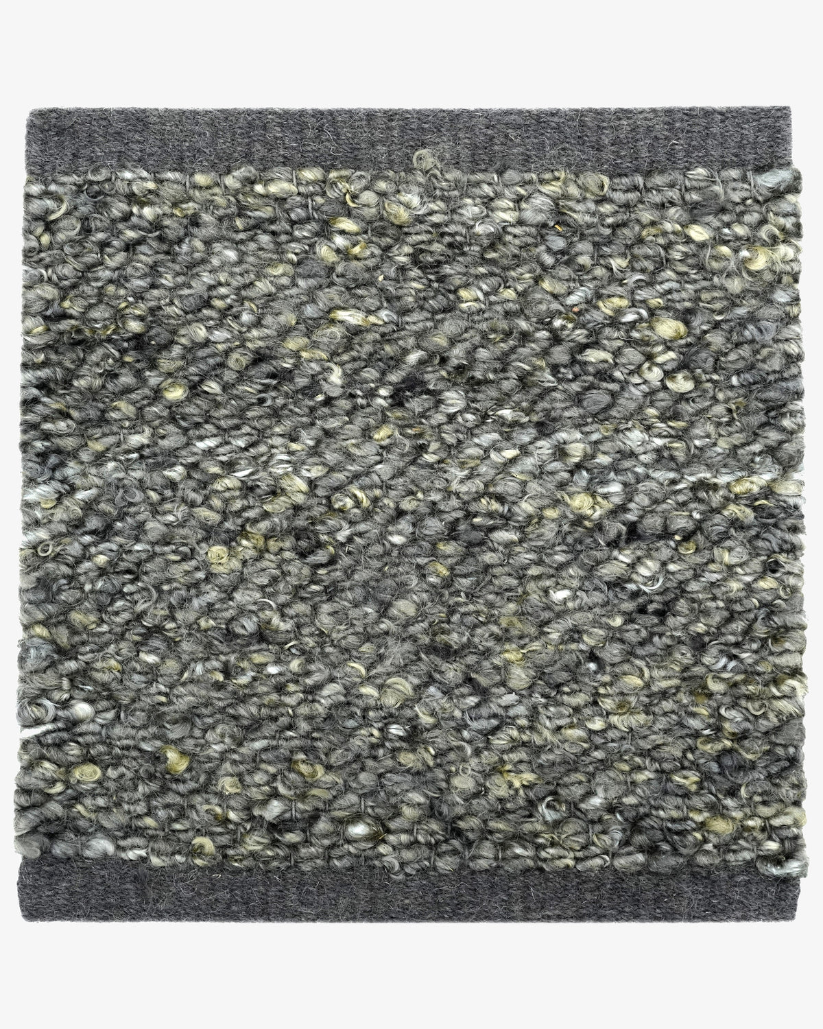 Mohair Relic in Charcoal, a Rugberry Reserve rug handwoven in mohair, made entirely to measure