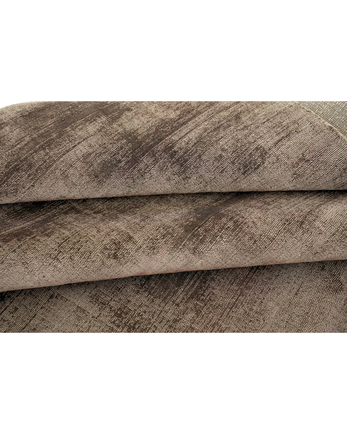 Nuva Silk Rug / Chocolate by Rugberry, handloom silk, view 3
