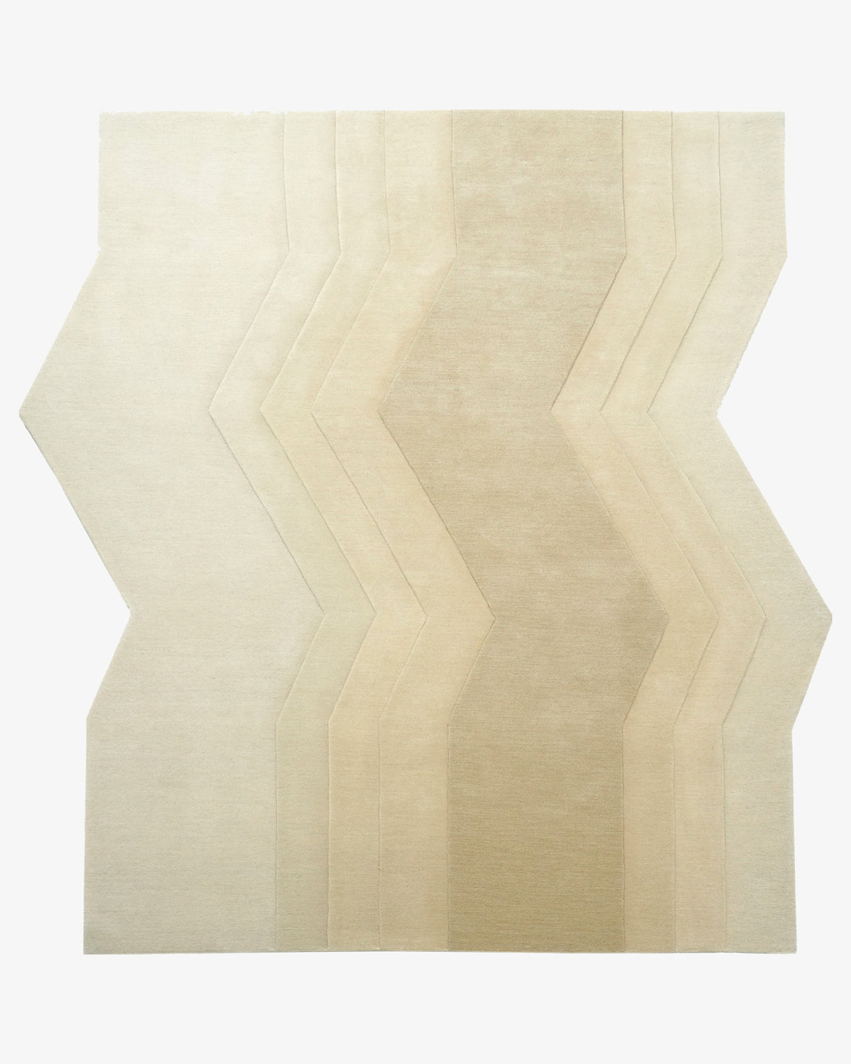 Cadence Wool Rug, hand-tufted in New Zealand wool, stepped tonal bands, made to measure by Rugberry