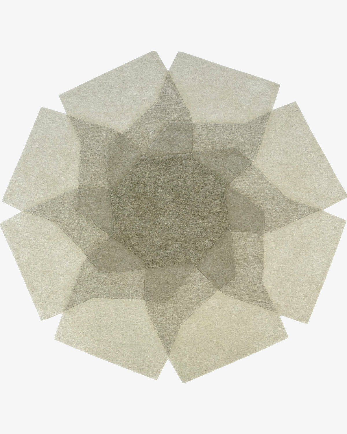 Facet Wool Rug, round hand-tufted New Zealand wool rug by Rugberry