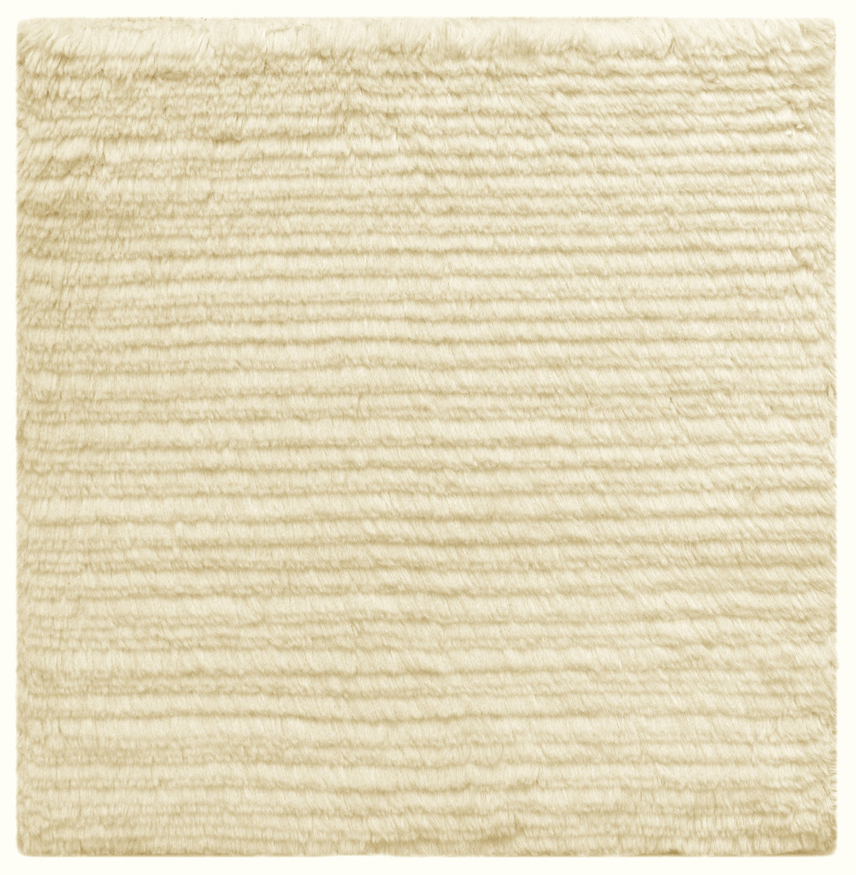 Merino Stria in Beige, a Rugberry Reserve rug hand-knotted in merino wool, made entirely to measure