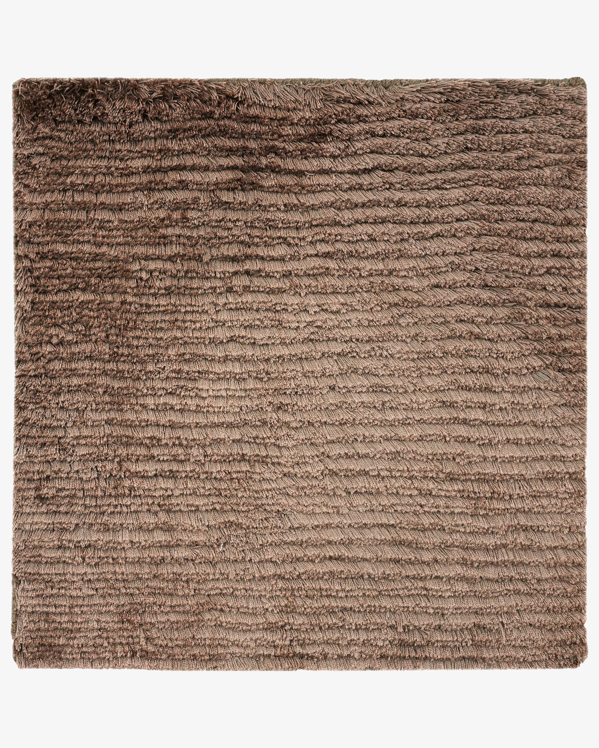 Silk Ridge, a Rugberry Reserve rug handloom woven in pure silk, ribbed in close horizontal bands, made entirely to measure