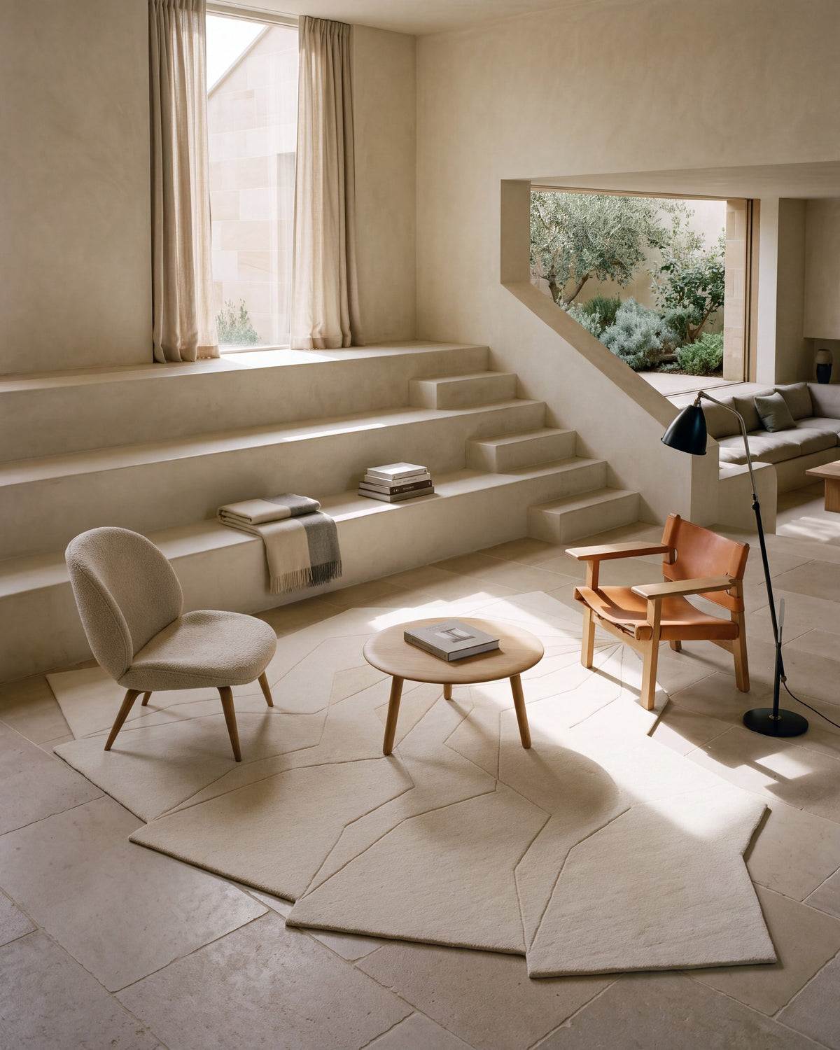 Lucid rug in a reading room