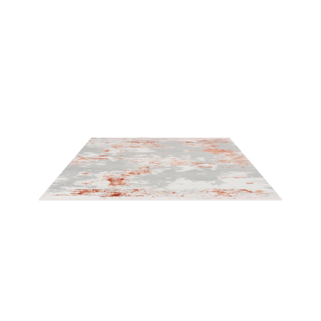Castile Wool & Silk Rug, 3D model at true size (8x10 ft)