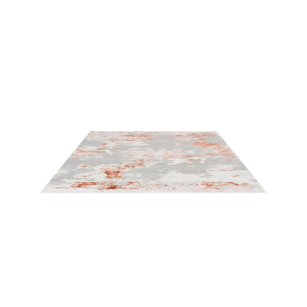 Castile Wool & Silk Rug, 3D model at true size (9x12 ft)