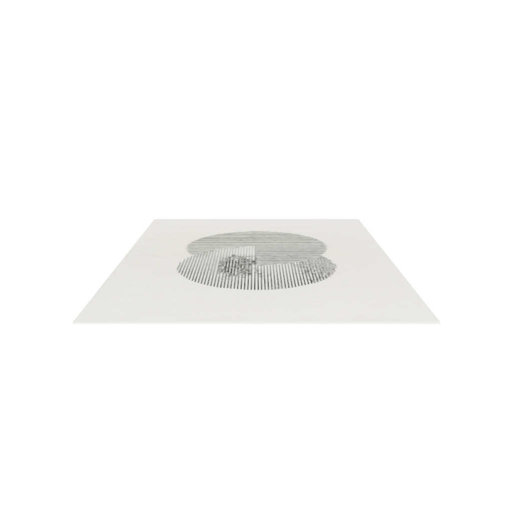 Clique Wool Rug / Bone White, 3D model at true size (10x14 ft)