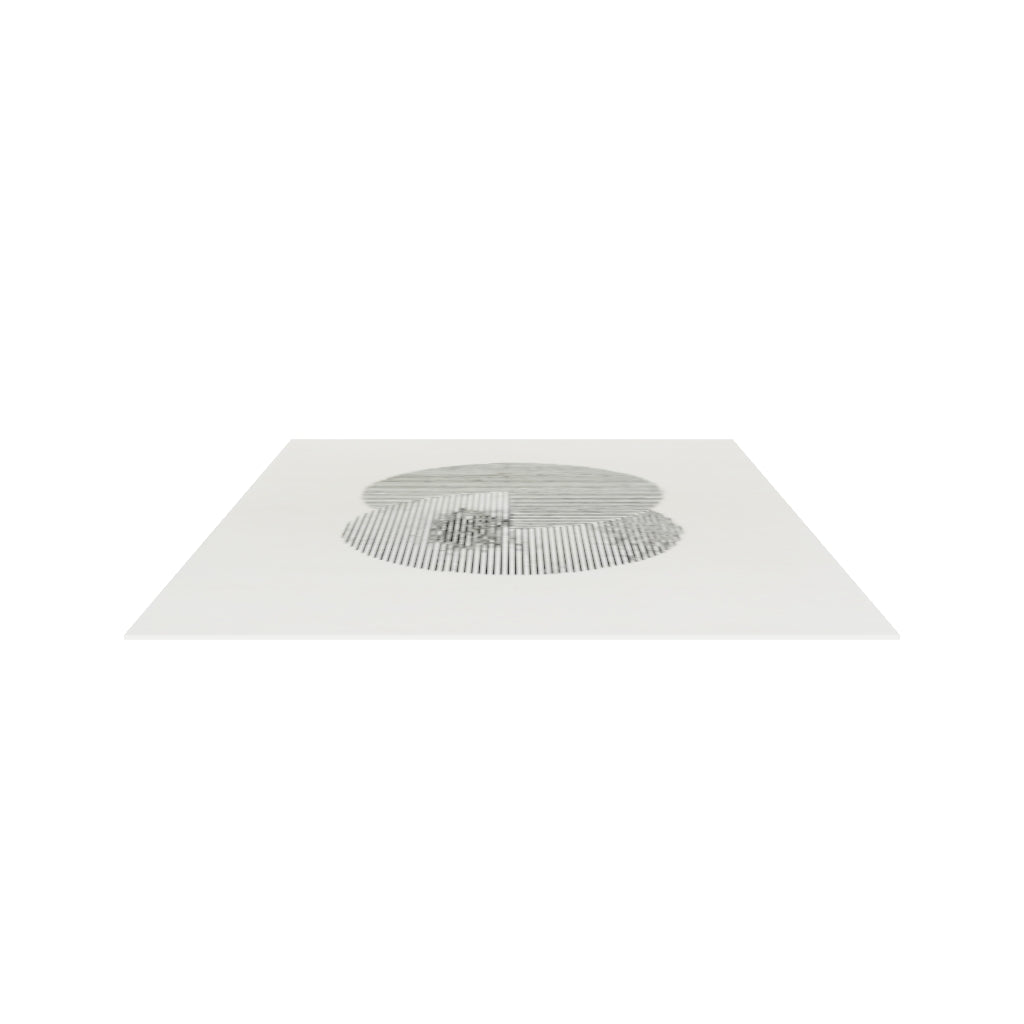 Clique Wool Rug / Bone White, 3D model at true size (8x10 ft)