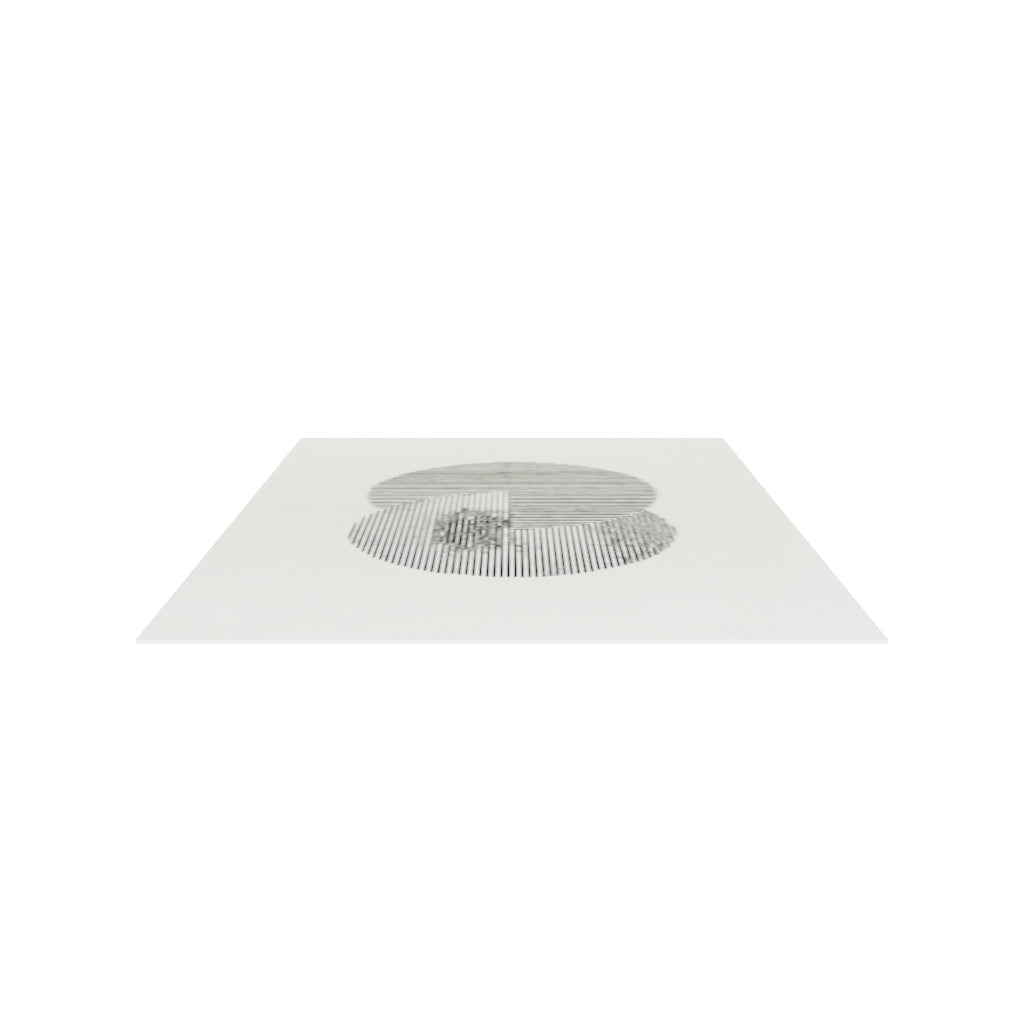 Clique Wool Rug / Bone White, 3D model at true size (9x12 ft)