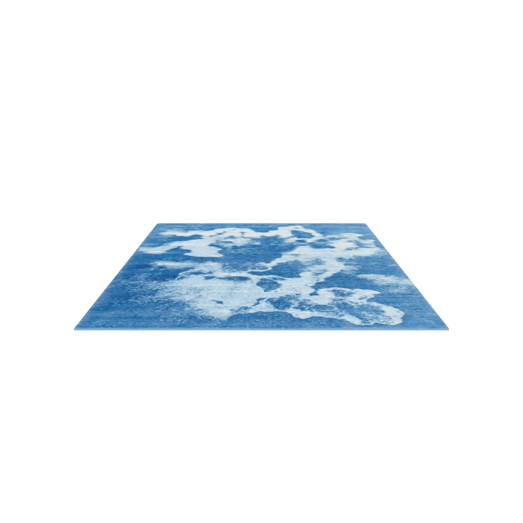 Estra Wool & Silk Rug, 3D model at true size (10x14 ft)