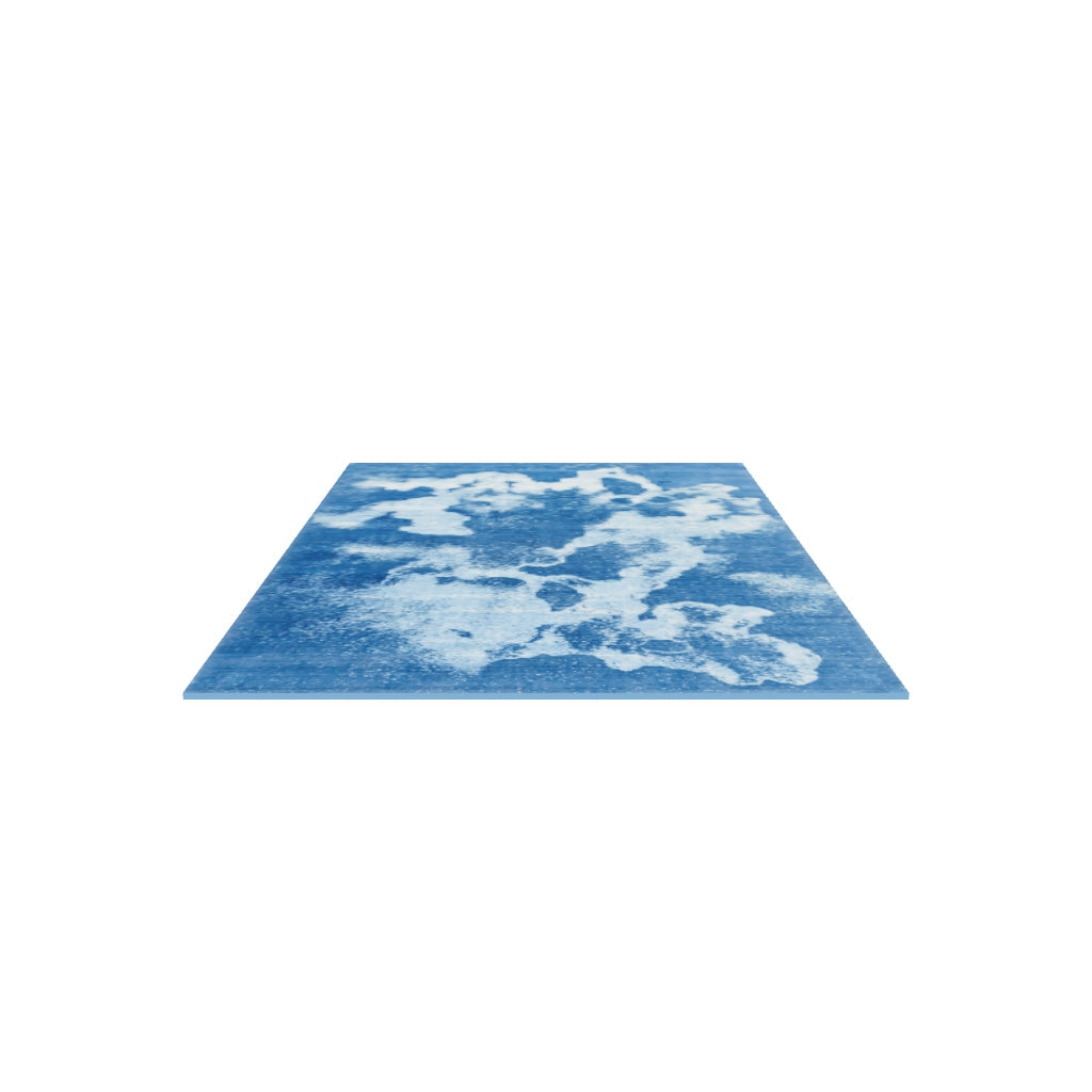 Estra Wool & Silk Rug, 3D model at true size (5x8 ft)