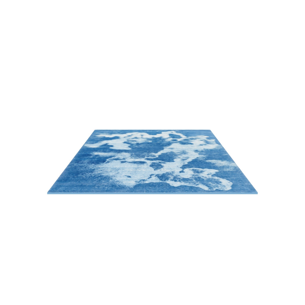 Estra Wool & Silk Rug, 3D model at true size (6x9 ft)