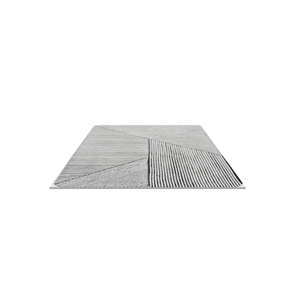 Flair Wool Rug, 3D model at true size (5x8 ft)