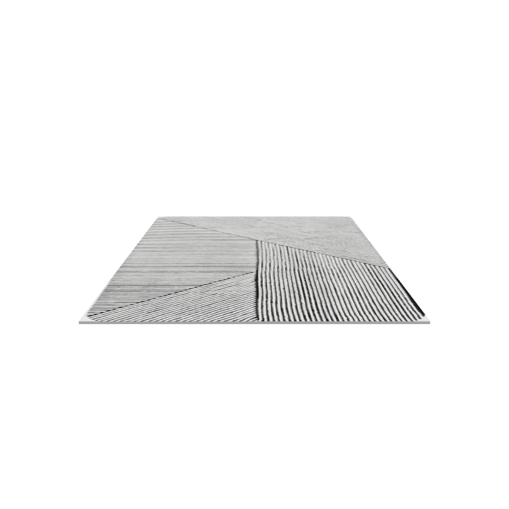 Flair Wool Rug, 3D model at true size (6x9 ft)