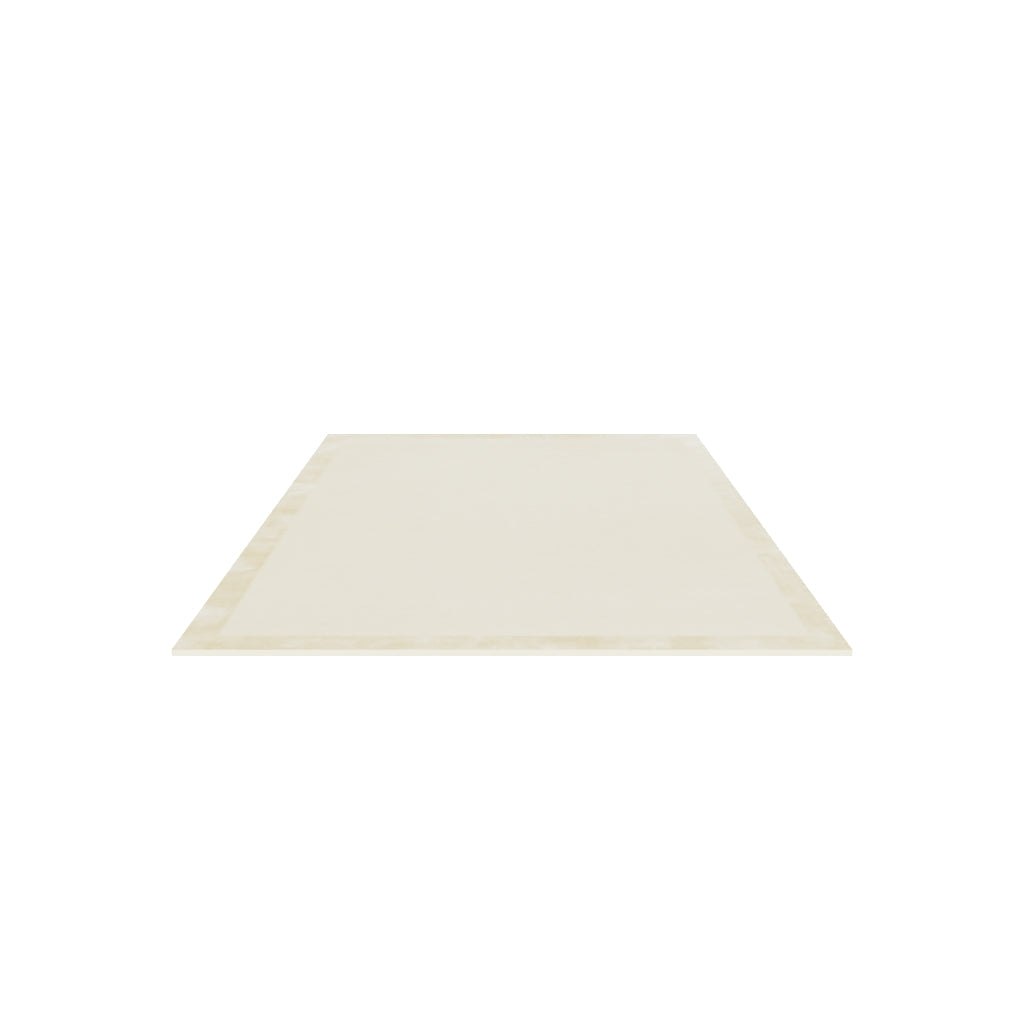 Fragment Wool & Silk Rug / Ecru, 3D model at true size (5x8 ft)