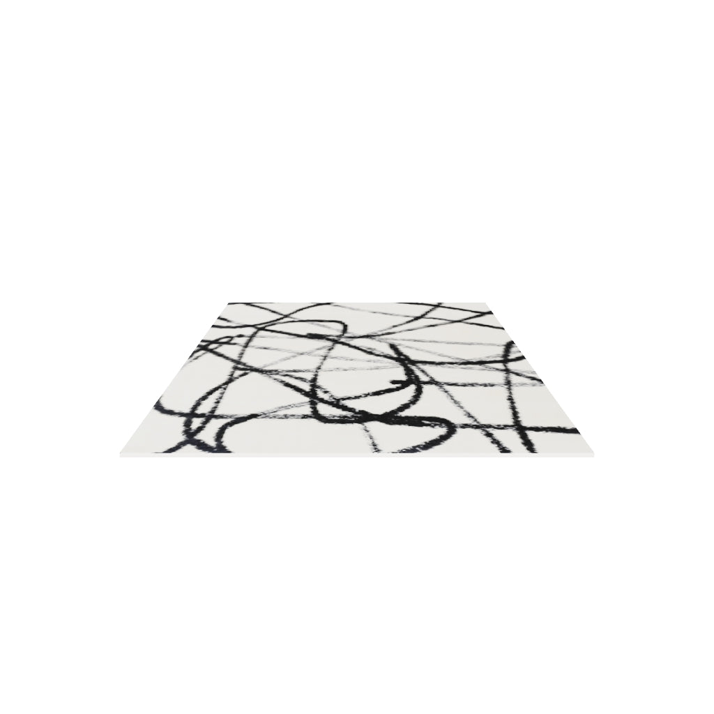 Kline Wool Rug, 3D model at true size (5x8 ft)