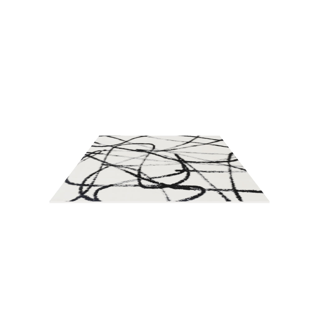 Kline Wool Rug, 3D model at true size (6x9 ft)