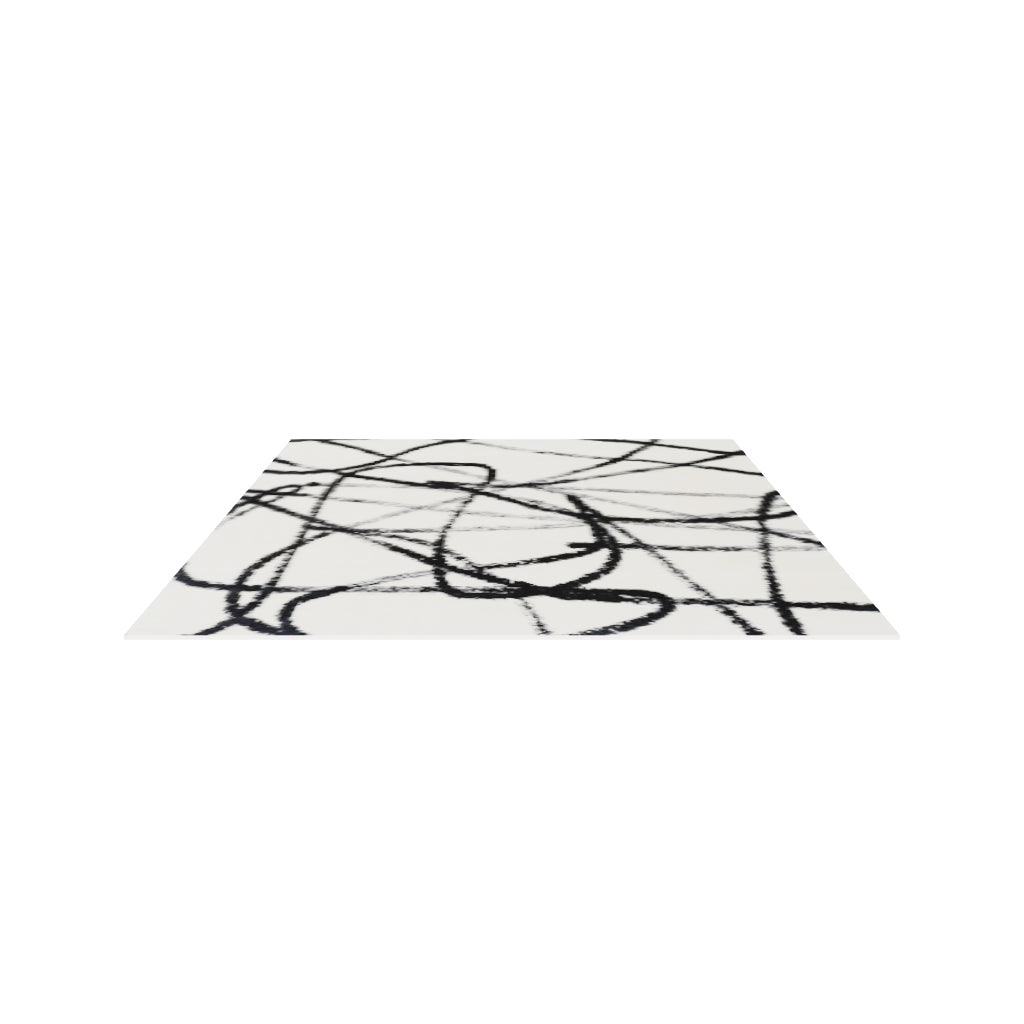 Kline Wool Rug, 3D model at true size (8x10 ft)