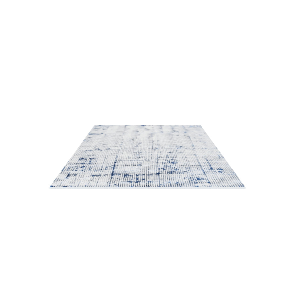 Lacuna Wool & Silk Rug, 3D model at true size (5x8 ft)