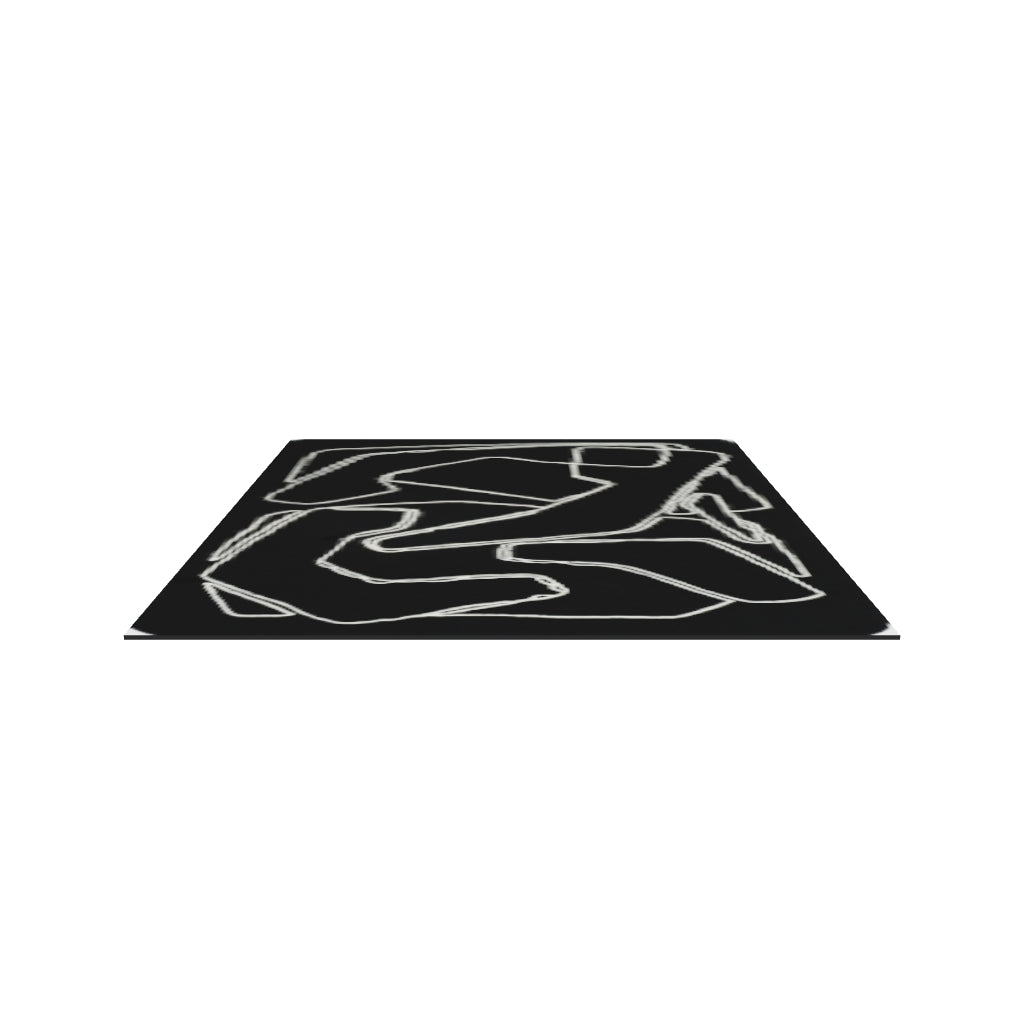 Mosaic Wool Rug, 3D model at true size (8x10 ft)