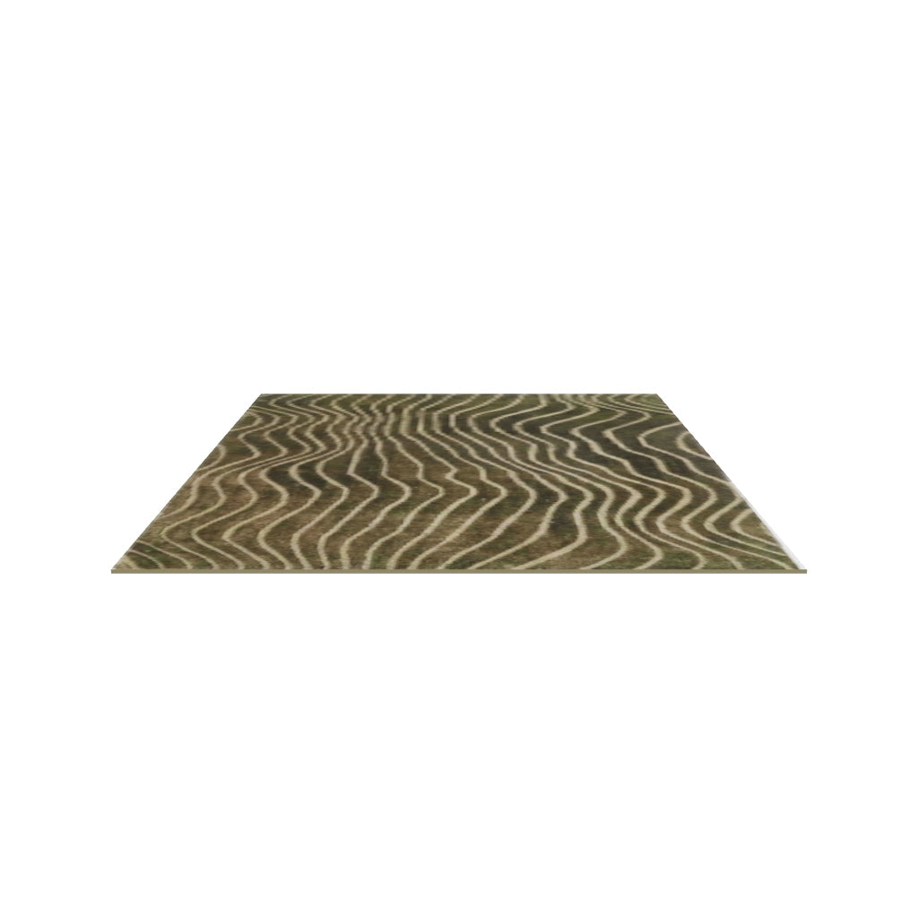 Moss Wool Rug, 3D model at true size (8x10 ft)
