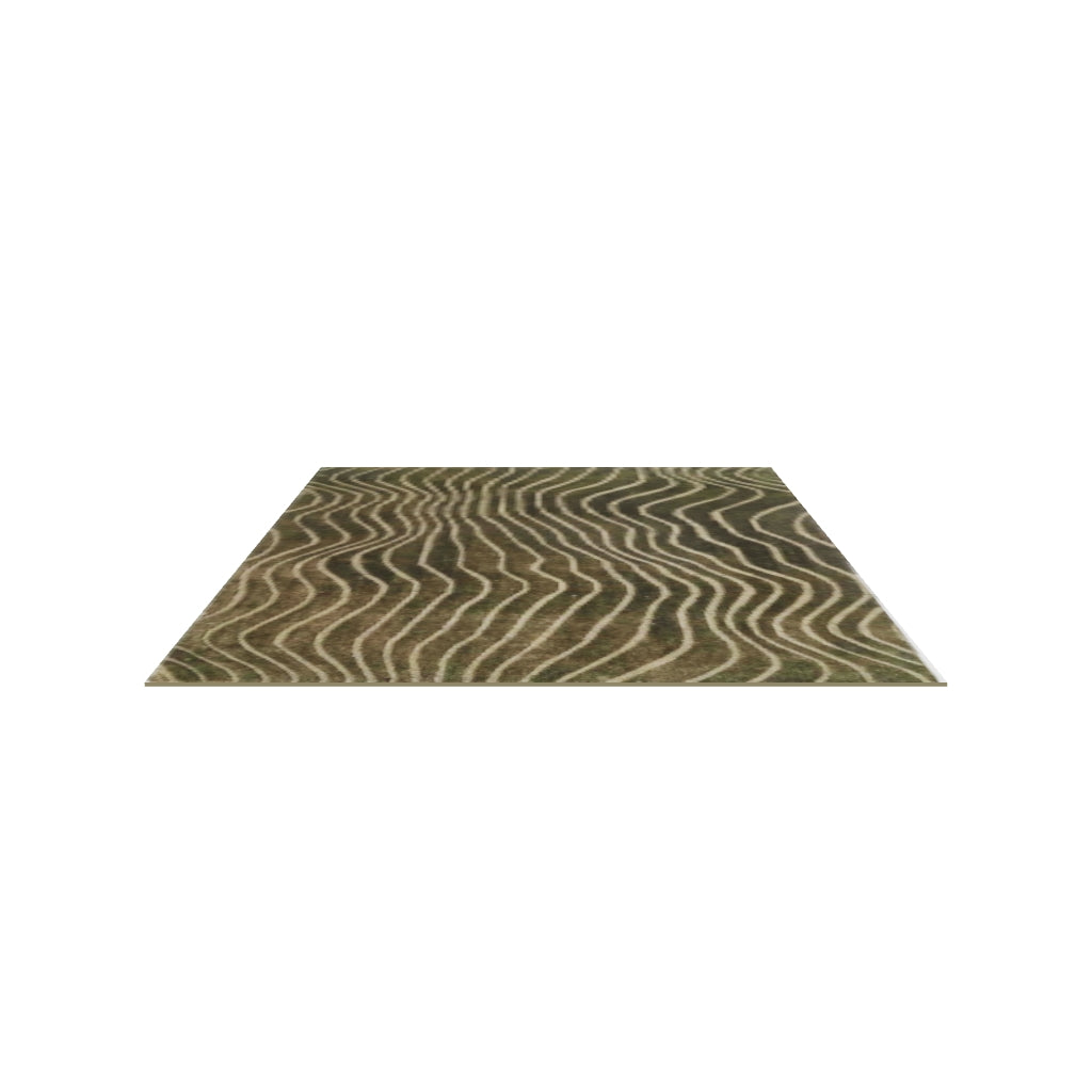 Moss Wool Rug, 3D model at true size (9x12 ft)