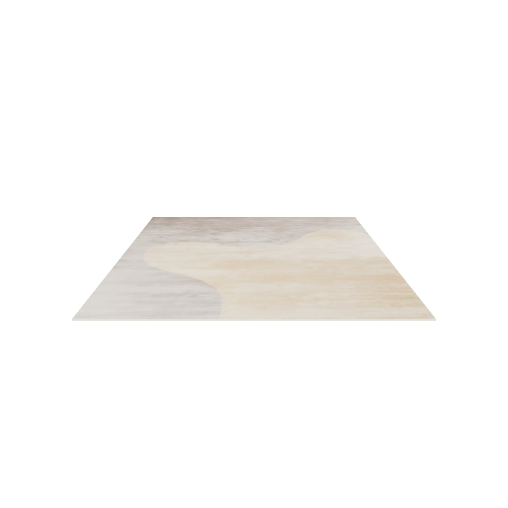 Nasai Silk Rug / Pale Grey, 3D model at true size (10x14 ft)