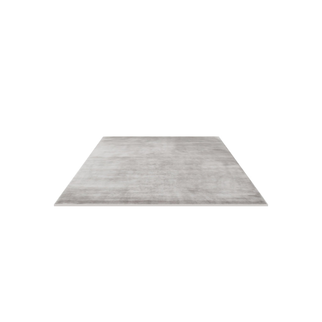 Luma Silk Rug / Gray, 3D model at true size (5x8 ft)