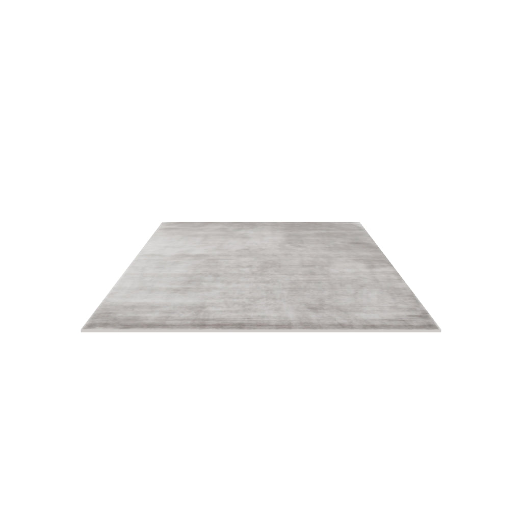 Luma Silk Rug / Gray, 3D model at true size (6x9 ft)
