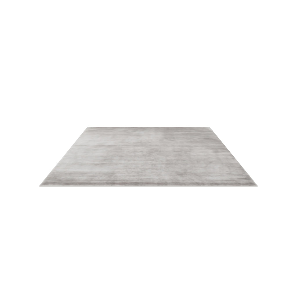 Luma Silk Rug / Gray, 3D model at true size (9x12 ft)